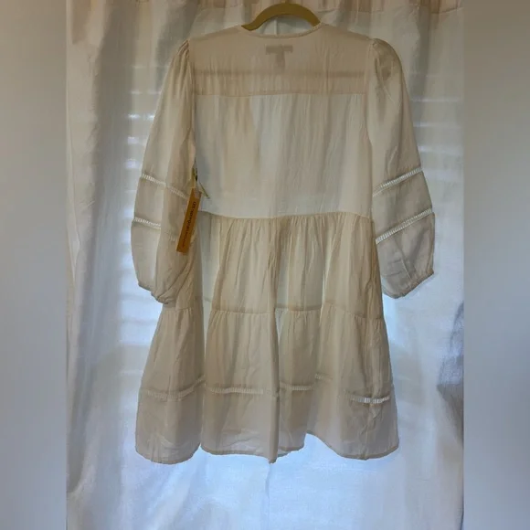 Aqua White Ruffled Tiered Sundress - Picture 5 of 6